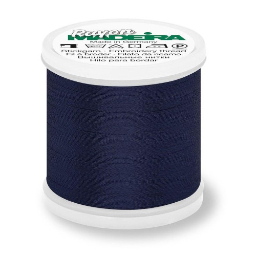 Madeira Rayon 40 machine embroidery thread 1000m spools 1044 black blue